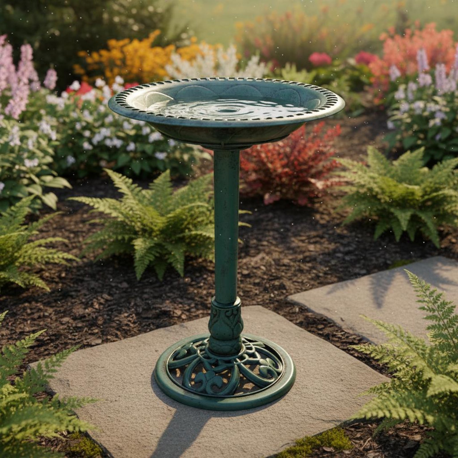 Bird Bath Bowl with Ground Sta - đánh giá và giá Feeding