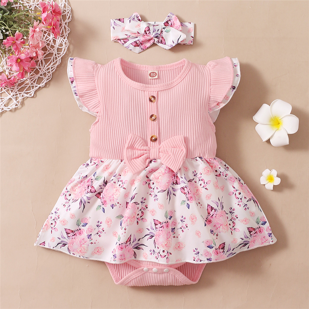 0-18 Tháng Cho Bé Gái Họa Tiết - đánh giá và giá Newborn Baby Girl Romper Floral