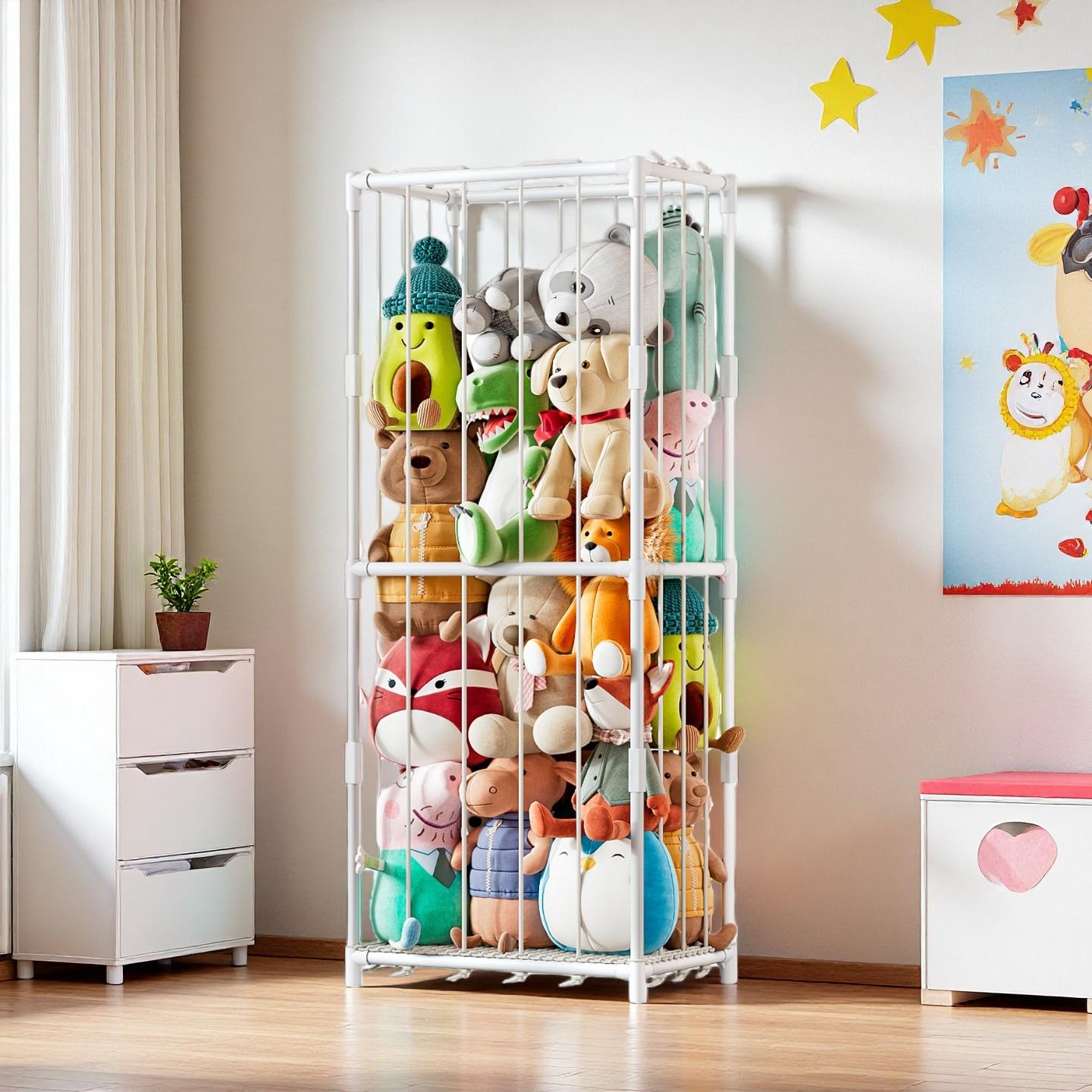 Vertical Stuffed Animal Storag - đánh giá và giá Nursery
