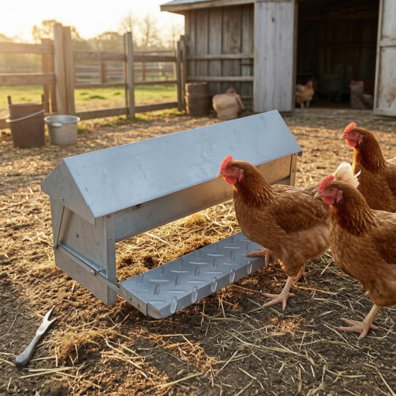 Automatic Poultry Feeder Troug - đánh giá và giá Feeding
