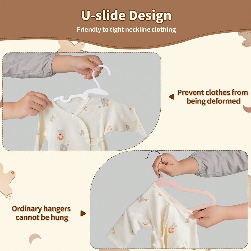 70 100 Pack Kids Hangers Plast - đánh giá và giá Baby Clothes